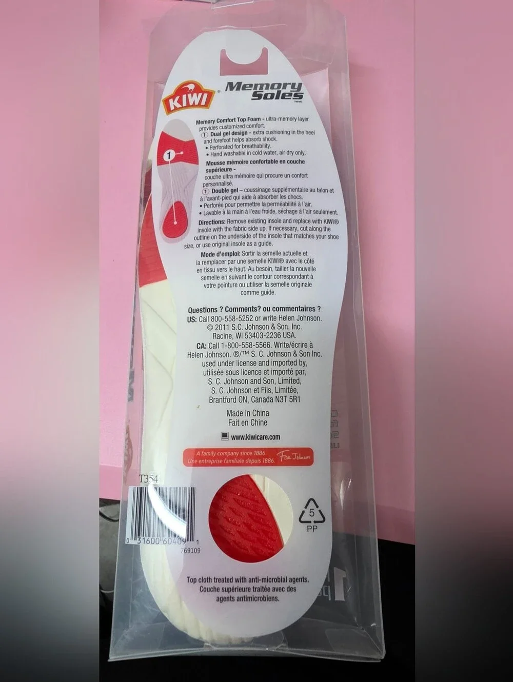 Kiwi Women's Memory Soles Insoles - Black & Pink